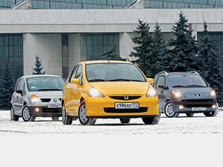 Тест Renault Modus, Peugeot 1007, Honda Jazz. Загадки малых форм