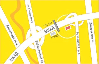 Схема проезда к автоцентру Авиньон на 78 км МКАД