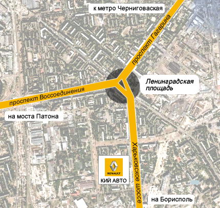 Схема проезда к автоцентру Кий Авто в Киеве