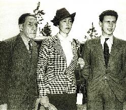 Луи Рено с женой Кристианой и сыном. Нью-Йорк, 1940 г.