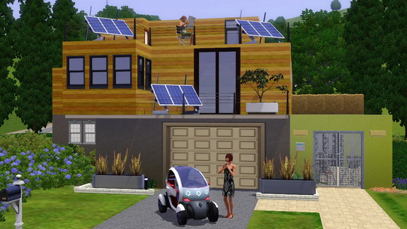Скриншот из игры TheSims3 -  Электро-кар Renault Twizy в игре The Sims3
