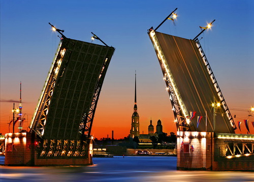 График разводки мостов в Санкт-Петербурге в 2014 году